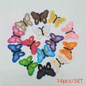 Inne - TEMU Zestaw 14 sztuk - 6,7cm naszywki z motylami - naszywki do prasowania na ubrania - niezbędne naszywki do odzieży - Stylowe naszywki z haftem: - miniaturka - grafika 1