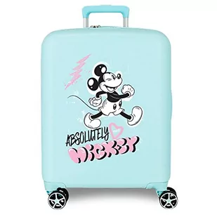 Disney Mickey Friendly Walizka kabiny Turkusowy 40x55x20 cms Twarde mocowanie ABS Wbudowany 38,4l 2,82 kg 4 koła Podwójne Bagaż Ręczny, niebieski, Talla única, Walizka kabinowa - Walizki - miniaturka - grafika 1