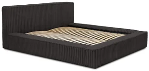 Czarne łóżko tapicerowane sztruksowe z pojemnikiem F7-H65 - Łóżka Czarne łóżko tapicerowane sztruksowe z pojemnikiem F7-H65 - Łóżka - miniaturka - grafika 1