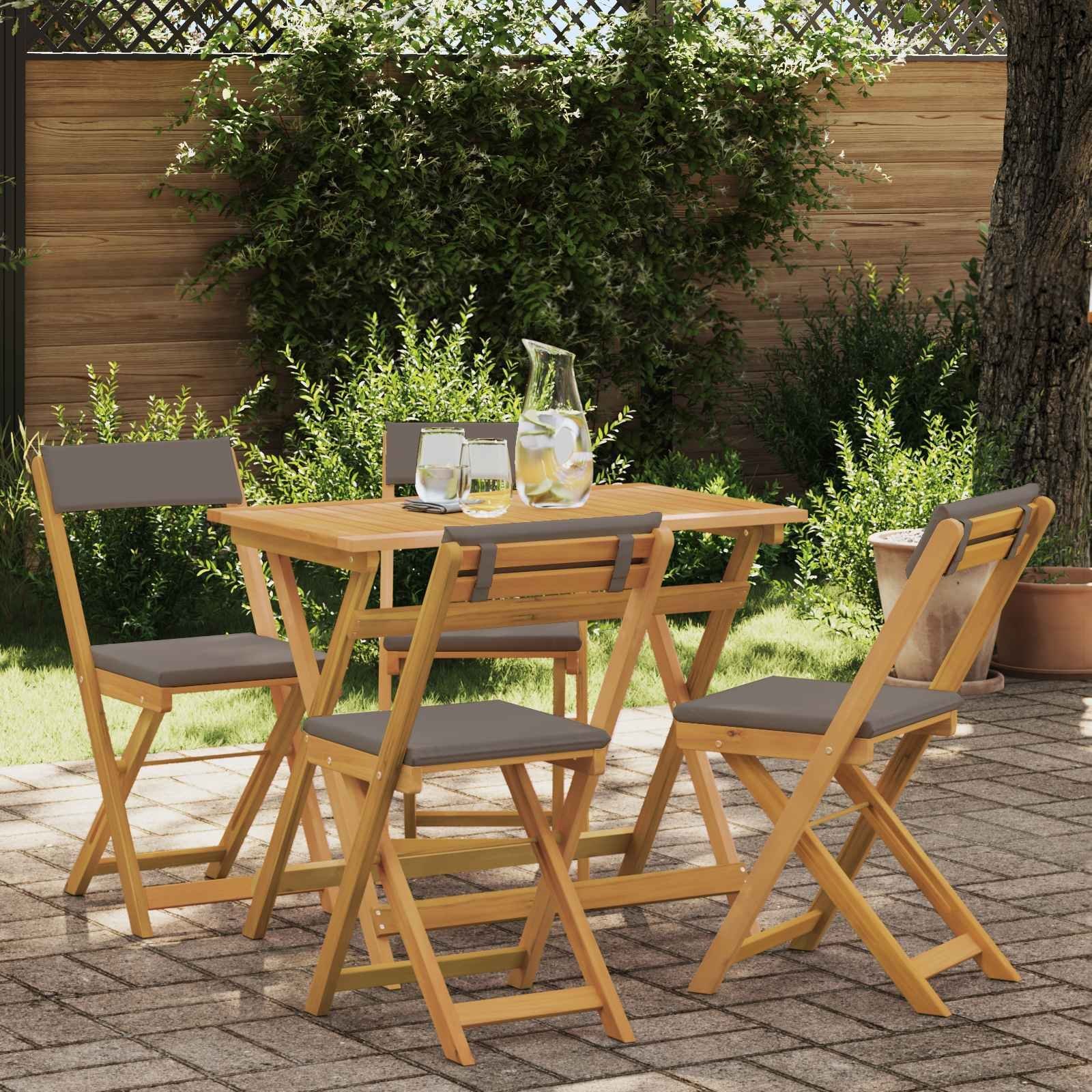 vidaXL Krzesła Bistro na Zewnątrz 4 pcs ciemnoszary 40 x 53 x 80 cm 42028098