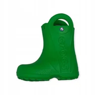 Buty dla dziewczynek - Piankowe kalosze dziecięce zielone CROCS 27 - miniaturka - grafika 1