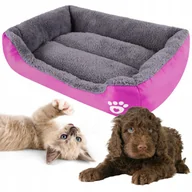 Legowiska dla psów - LEGOWISKO DLA PSA KOTA 80x65 POSŁANIE KANAPA SOFA XL RÓŻ - miniaturka - grafika 1