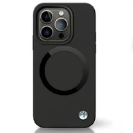 Etui i futerały do telefonów - Etui BMW BMHMP14SSILBK2 na iPhone 14 - czarne Signature Liquid Silicone MagSafe - miniaturka - grafika 1