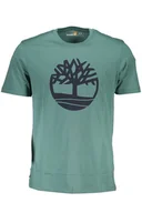 Koszulki męskie - ZIELONY T-SHIRT MĘSKI Z KRÓTKIM RĘKAWEM TIMBERLAND - Timberland - miniaturka - grafika 1