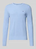 Swetry męskie - Sweter z dzianiny o kroju regular fit z czystej bawełny - miniaturka - grafika 1