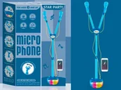 Instrumenty muzyczne dla dzieci - Madej, Mikrofon niebieski ze światłem i dźwiękiem - miniaturka - grafika 1