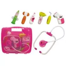 Zestaw lekarski - różowy (z bateriami)w walizce BRIMAREX - Zabawy w naśladowanie dorosłych - miniaturka - grafika 1