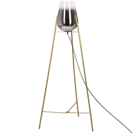 Lampy stojące - Lampa podłogowa metalowa złota MENA - miniaturka - grafika 1