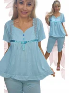 Piżamy damskie - Piżama Xl 2xl 42 44 Śliczna Urocza Kobieca Piżamka Koronka Słodziutka Cudna - miniaturka - grafika 1
