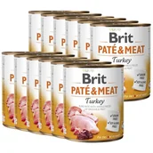 Mokra karma dla psów - BRIT PATE & MEAT TURKEY 12x800g - miniaturka - grafika 1