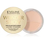 Pudry do twarzy - EVELINE Wonder Show Maxi Glam Face & Body puder sypki rozświetlający do twarzy i ciała 6g - miniaturka - grafika 1