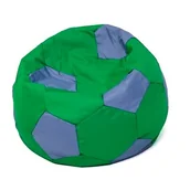 Fotele i pufy dla dzieci - Pufa worek GO GIFT Piłka 5 Zielono-szary L 80 cm - miniaturka - grafika 1