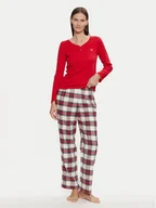 Piżamy damskie - LAUREN RALPH LAUREN Piżama ILN72374F Czerwony Regular Fit - miniaturka - grafika 1