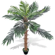 Sztuczne kwiaty - vidaXL Sztuczna palma z donicą 140 cm - miniaturka - grafika 1