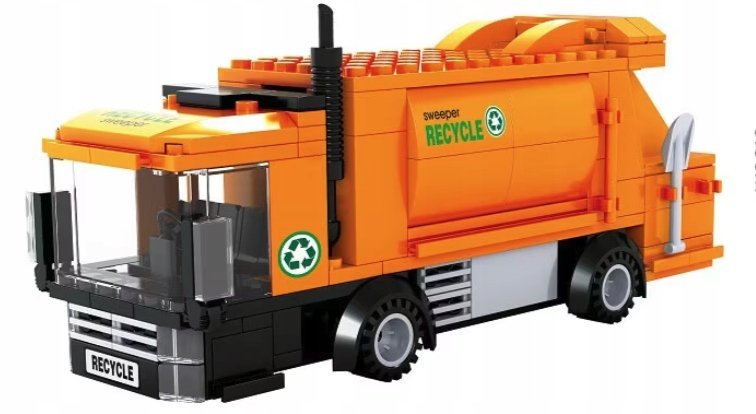 KLOCKI KONSTRUKCYJNE ŚMIECIARKA ŚMIECIOWÓZ 233 ELEMENTY ZESTAW DO ZŁOŻENIA