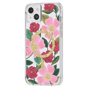Rifle Paper Clear MagSafe - Etui iPhone 14 Plus zdobione złotem (Rose Garden) - Etui i futerały do telefonów - miniaturka - grafika 2