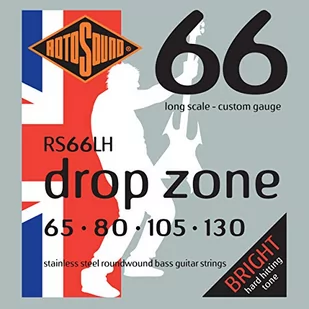Rotosound Roto RS66LH 4 struny bas [65-130] stalowe - Inne akcesoria muzyczne - miniaturka - grafika 2