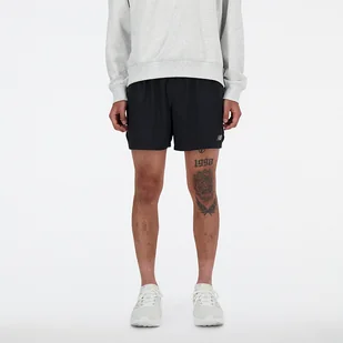 Spodenki męskie New Balance MS41286BK – czarne - Spodnie sportowe męskie - miniaturka - grafika 1