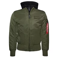 Kurtki męskie - ALPHA INDUSTRIES Kurtka męska, ciemnozielony/czarny, S - miniaturka - grafika 1