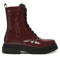 Botki damskie - Trzewiki Tommy Hilfiger T4A5-34025-0775 D Bordowy - miniaturka - grafika 1