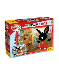 Lisciani Giochi lisciani giochi Puzzle MAXI 2x12el BING Szkoła 81233 LISCIANI - Puzzle - miniaturka - grafika 1