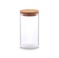 Pojemniki kuchenne - Smukły słoik z korkową pokrywką, 1100 ml - miniaturka - grafika 1