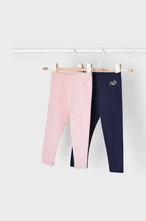 Spodnie i spodenki dla dziewczynek - Mayoral legginsy dziecięce kolor różowy z nadrukiem - grafika 1