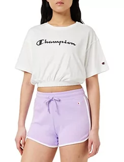 Koszulki i topy damskie - Champion Damska koszulka Legacy American Classics Logo Crop Boxy S/S, biała, XXL - grafika 1