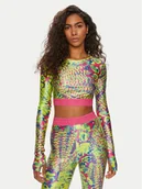 Bluzki damskie - Versace Jeans Couture Bluzka 76HAH218 Kolorowy Slim Fit - miniaturka - grafika 1