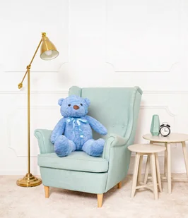 DUŻY WIELKI MIŚ PLUSZOWY PLUSZAK PRZYTULANKA 90CM DULCE NIEBIESKI - Maskotki i pluszaki - miniaturka - grafika 1