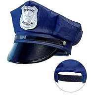 Zabawy w naśladowanie dorosłych - W WIDMANN MILANO Party Fashion 03327 - czapka policyjna dla dzieci, regulowany rozmiar, policjant, impreza tematyczna, karnawał - miniaturka - grafika 1