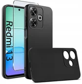 Etui i futerały do telefonów - Etui do Xiaomi Redmi 13 4G silikonowe MATOWE CZARNE + Szkło ochronne 9H - miniaturka - grafika 1