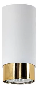 Lampex Gloria lampa sufitowa 1-punktowa biała/złota LPX0091/1P BIA - Lampy sufitowe - miniaturka - grafika 1