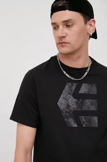 Koszulki męskie - Etnies t-shirt bawełniany kolor czarny z nadrukiem - grafika 1