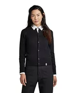 Swetry damskie - G-STAR RAW Damski kardigan Essential Slim Knit, Czarny (Dk Black D327-6484), S - miniaturka - grafika 1
