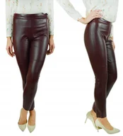Legginsy - Calzedonia legginsy damskie imitacja skóry długie rozmiar S - miniaturka - grafika 1