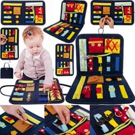 Zabawki sensoryczne - TABLICA MANIPULACYJNA SENSORYCZNA MONTESSORI edukacyjna dla dzieci XXL - miniaturka - grafika 1