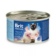 Mokra karma dla kotów - Brit Pakiet Premium by Nature Cat Trout with Liver Pstrąg Wątróbka 12 x 200 g - miniaturka - grafika 1