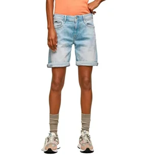 Spodenki damskie Pepe Jeans Poppy bermudy jeansowe shorty-W25 - Spodenki damskie - miniaturka - grafika 1