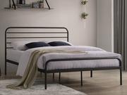 Łóżka - Loftowe czarne łóżko metalowe 140x200 - Signal - Bolonia - miniaturka - grafika 1