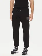 Spodnie sportowe męskie - HUGO Spodnie dresowe Dusplitan 50542866 Czarny Relaxed Fit - miniaturka - grafika 1