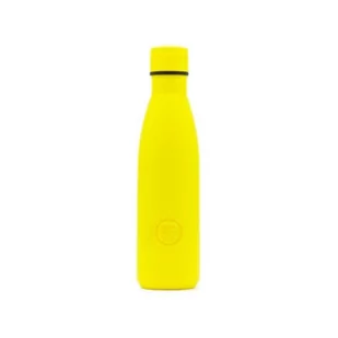 Butelka termiczna COOL BOTTLES 500 ml Triple cool Neonowo żółta - Shakery i bidony sportowe - miniaturka - grafika 1