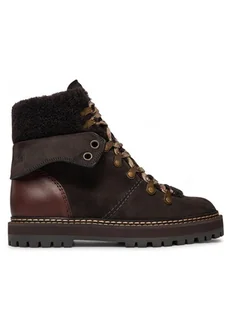 See By Chloé Trapery SB31120A Szary - Botki damskie - miniaturka - grafika 1