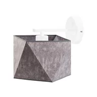 Lampy ścienne - Lysne Kinkiet PATNA stelaż biały abażur szary melanż tzw beton 8891016 - miniaturka - grafika 1