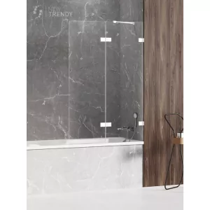 New Trendy EXK-2981 PARAWAN NAWANNOWY AVEXA WHITE U 140x150 CZYSTE 6mm ACTIVE SHIELD - Parawany nawannowe - miniaturka - grafika 1