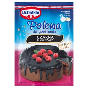 Dr. Oetker Polewa Do Gotowania Czarna Błyszcząca 77 G - Dodatki do ciast w proszku - miniaturka - grafika 1
