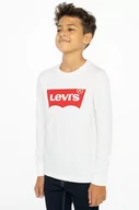 Bluzki dla chłopców - Levi's Longsleeve dziecięcy kolor biały z nadrukiem - miniaturka - grafika 1