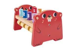 TOOKY TOY Wbijak Przebijak Drewniany Kolorowy - Zabawki kreatywne - miniaturka - grafika 1