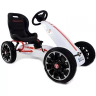 Jeździki dla dzieci - Import SUPER-TOYS WIELKI LICENCJONOWANY GOKART FIAT ABARTH KOŁA EVA JAKOŚĆ /PB9388A PB-9388A-CZERWONY - miniaturka - grafika 1