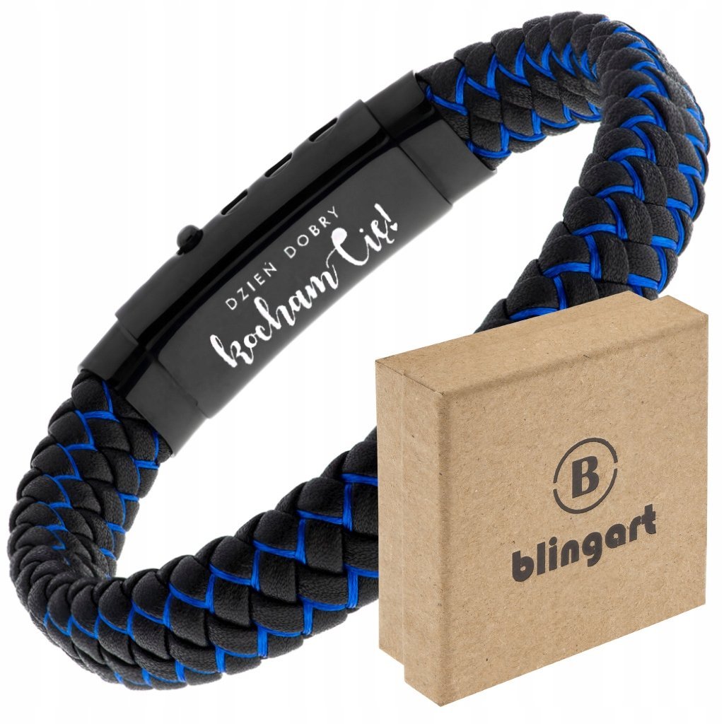 Bransoletka skórzana DAMSKA GRAWER regulowana STAL